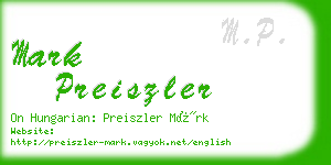 mark preiszler business card
